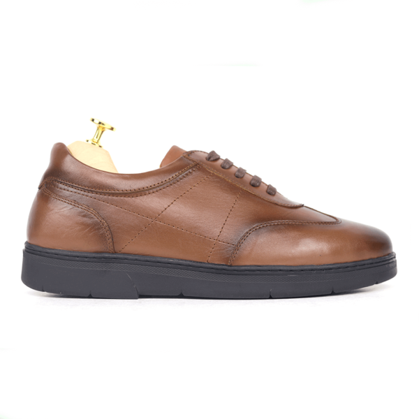 R'318 CHEUSSURE EN CUIR TABAC